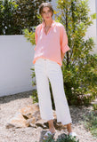 White Cropped Wide Leg Jeans