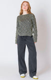 Vintage Olive Crochet Sweater