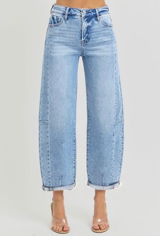 Roxi High Rise Barrel Jeans