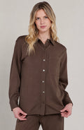 Milk Chocolate Button Down Sweatshirt