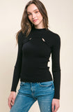 Black Peekaboo Sweater