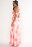 Pink Floral Mesh Dress