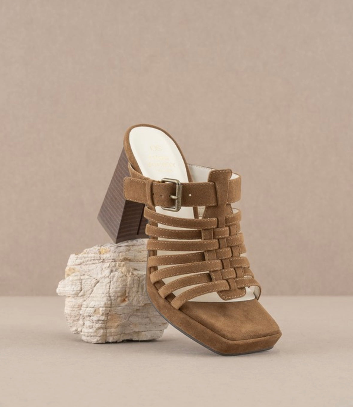 Brown Rome Basket Weave Sandals