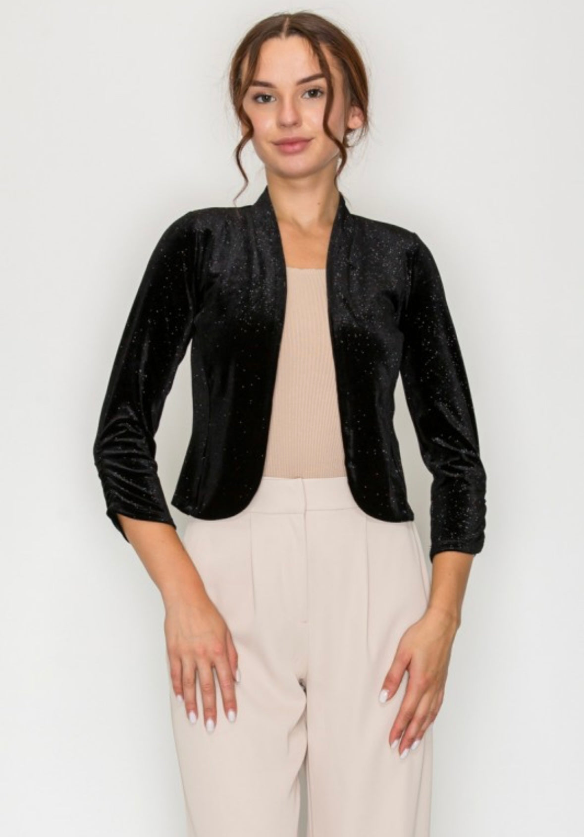 Black Sparkle Bolero