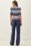 Slate Wide Leg Belted Pants
