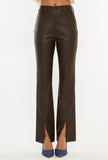 Brown Vegan Leather Pants