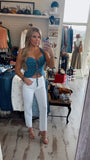 Denim Bustier Top
