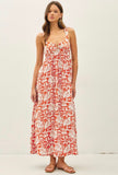 Orange Tropical Maxi Dress