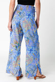 Blue Tropical Palazzo Pants