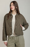 Dark Khaki Green Quilted Jacket