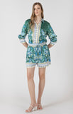 Poolside Scarf Print Button Down