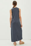 Grey Crewneck Tank Maxi Dress
