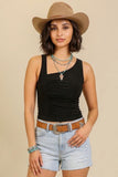 Black Asymmetric Tank
