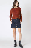 Burnt Orange Crochet Sweater