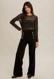 Black Foil Mesh Top