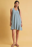 Ocean Blue Ruffle Hem Dress