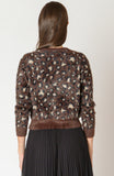 Bordeaux Leopard Bow Cardigan