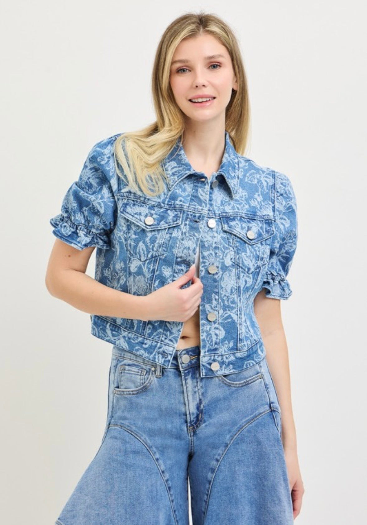 Floral Denim Jacket