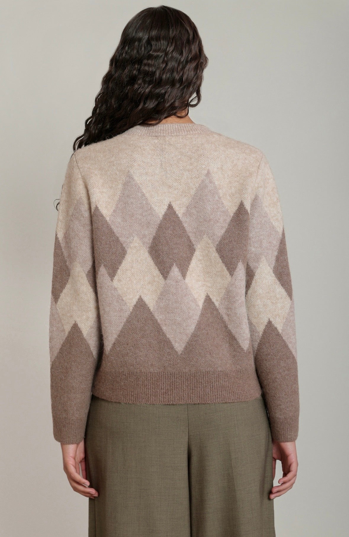 Oatmeal Argyle Sweater