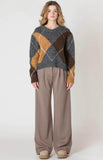 Neutral Argyle Sweater