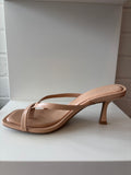 Nude Square Toe Sandals