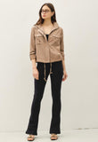 Mocha Cropped Utility Jacket