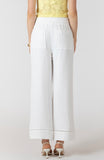 White Gauze Cropped Pants
