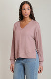 Dusty Rose Reverse Seam Top