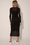 Black Sheer Bodycon Dress