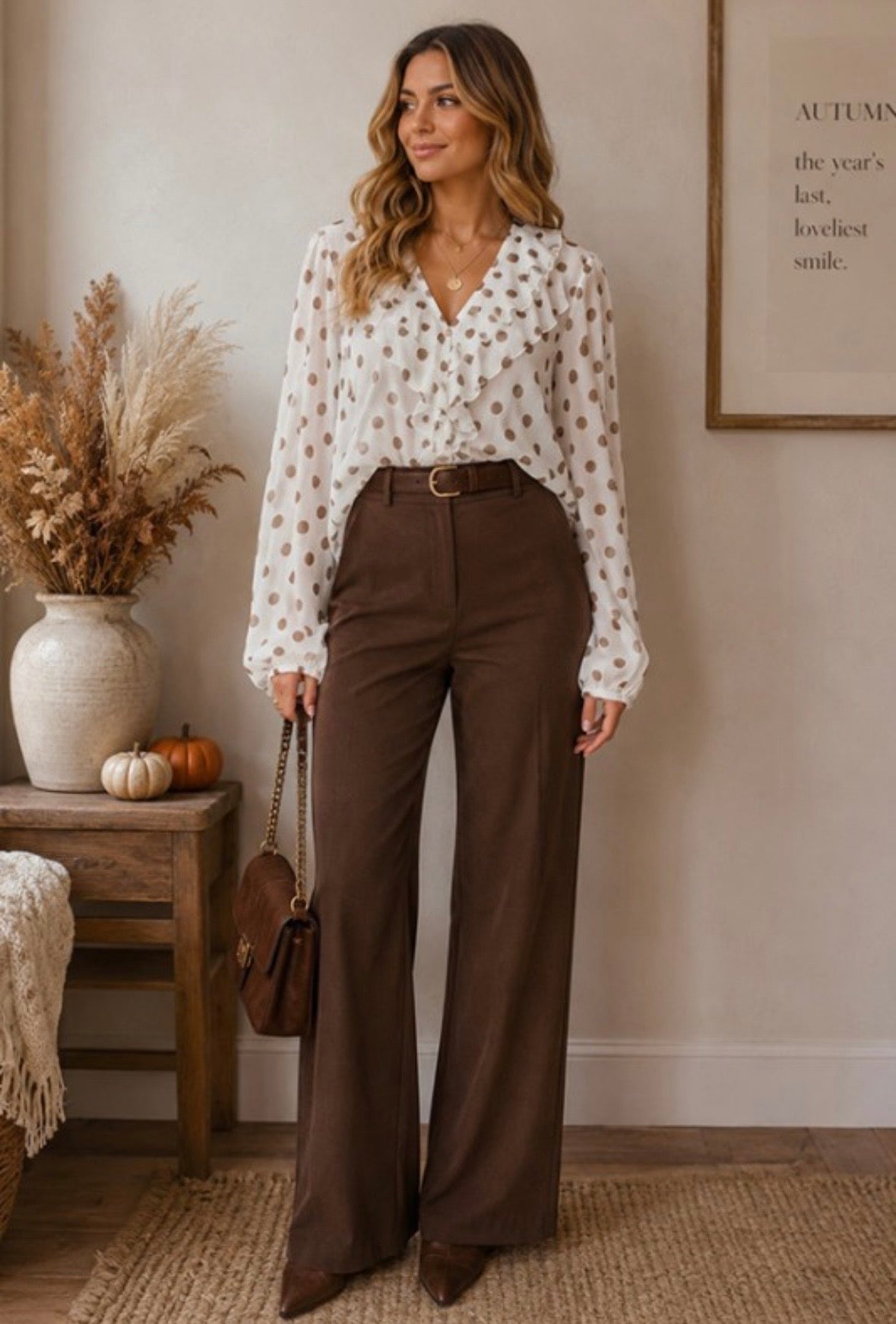 Ivory Polka Dot Blouse