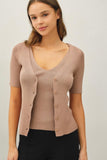 Mocha Layered Cardigan