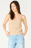 Taupe Crochet Sweater Tank