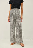 Geometric Wide Leg Pants