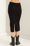 Black Midi Sweater Skirt