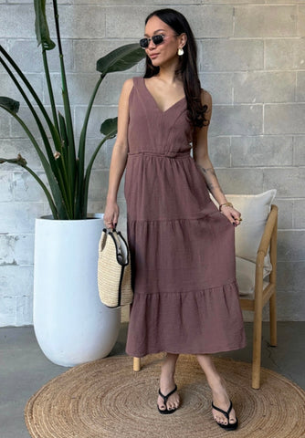 Rose Gauze Maxi Dress