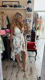 Light Pink Floral High Low Dress