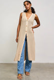 Cream Crochet Duster Vest