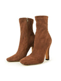 Mocha Square Toe Bootie