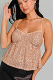 Gold Sequin Babydoll Top