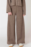 Mocha Ribbed Wide Leg Pants