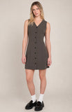 Olive Sleeveless Blazer Dress