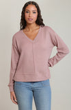 Dusty Rose Reverse Seam Top