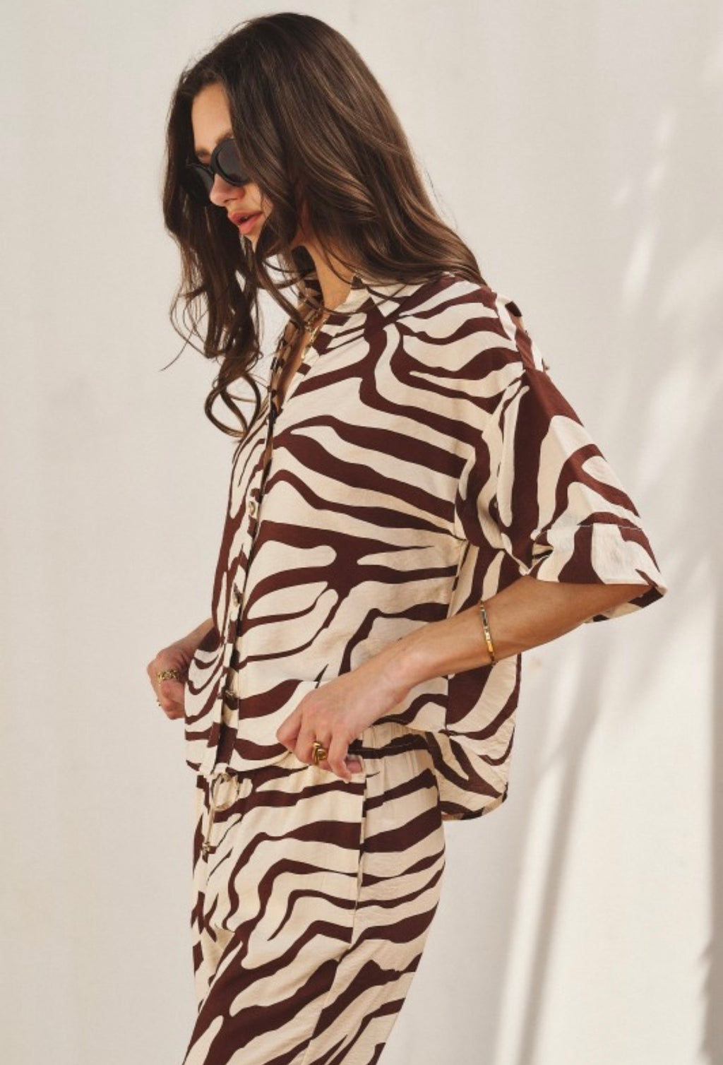 Brown Zebra Print Set