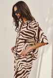 Brown Zebra Print Set