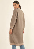 Taupe Chevron Duster Cardigan
