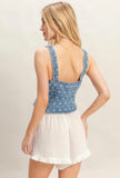 Denim Bustier Top