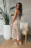 Neutral Palm Maxi Dress