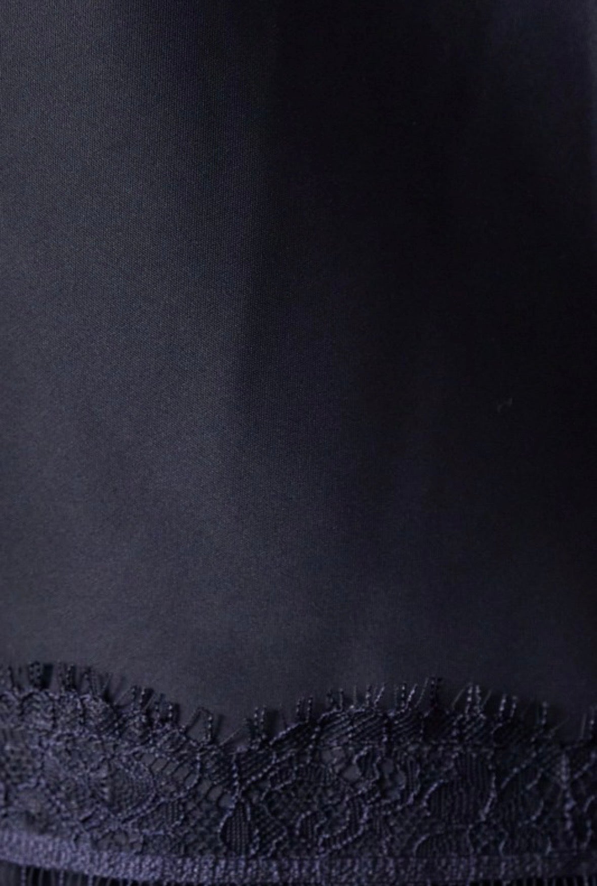 Navy Satin & Lace Cami