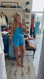 Blue & Green Abstract Set