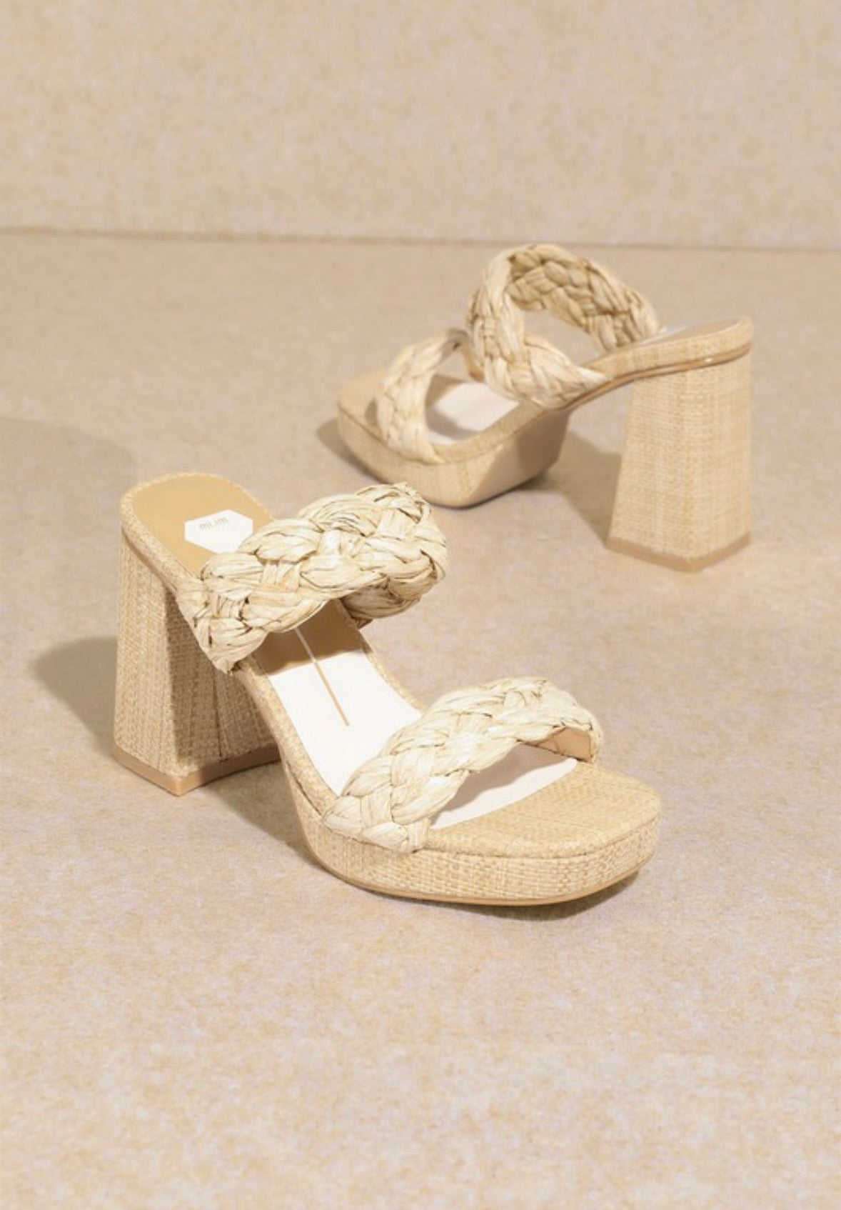 Chloe Raffia Platform Sandals